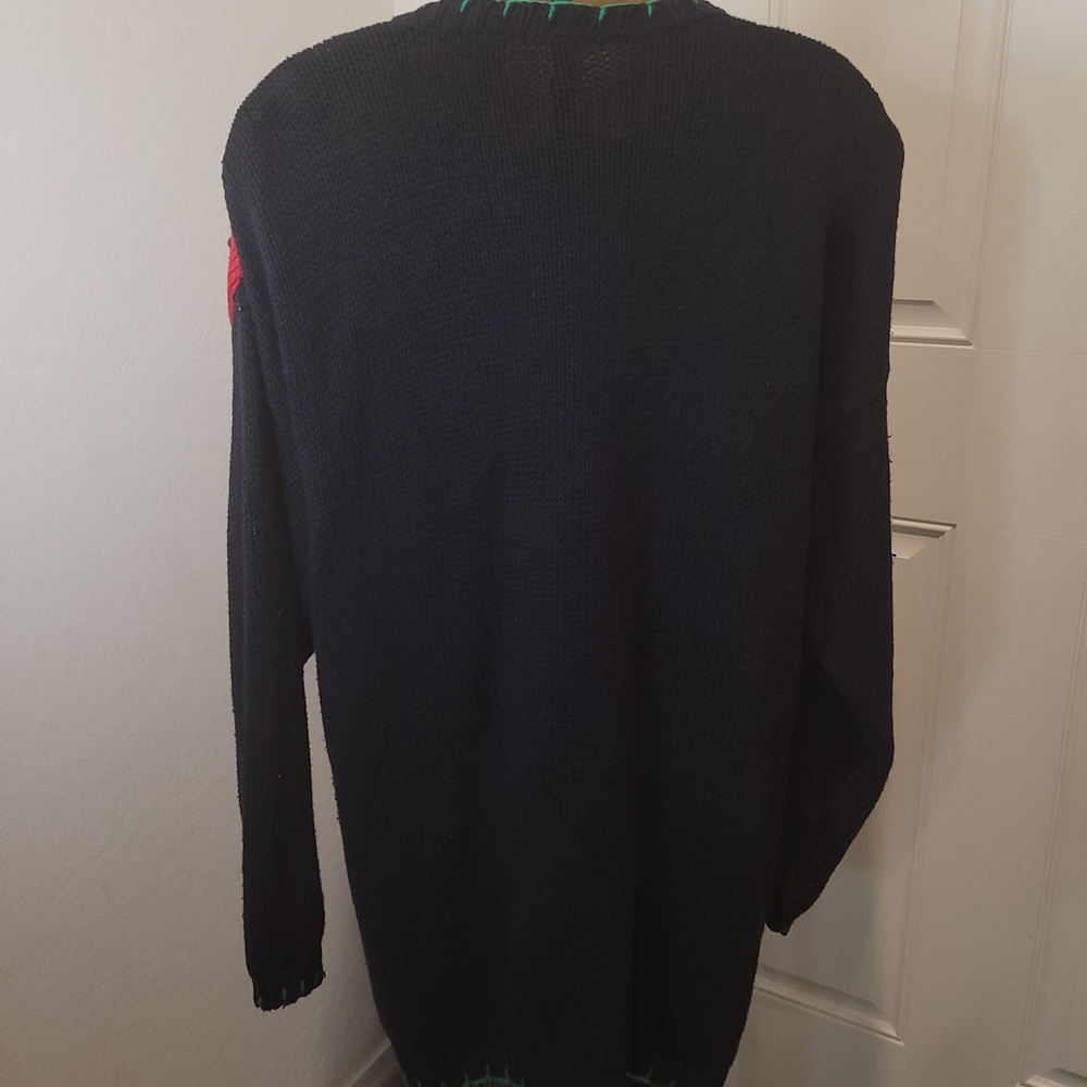 Vintage Halloween Patchwork Cardigan Sweater - image 2